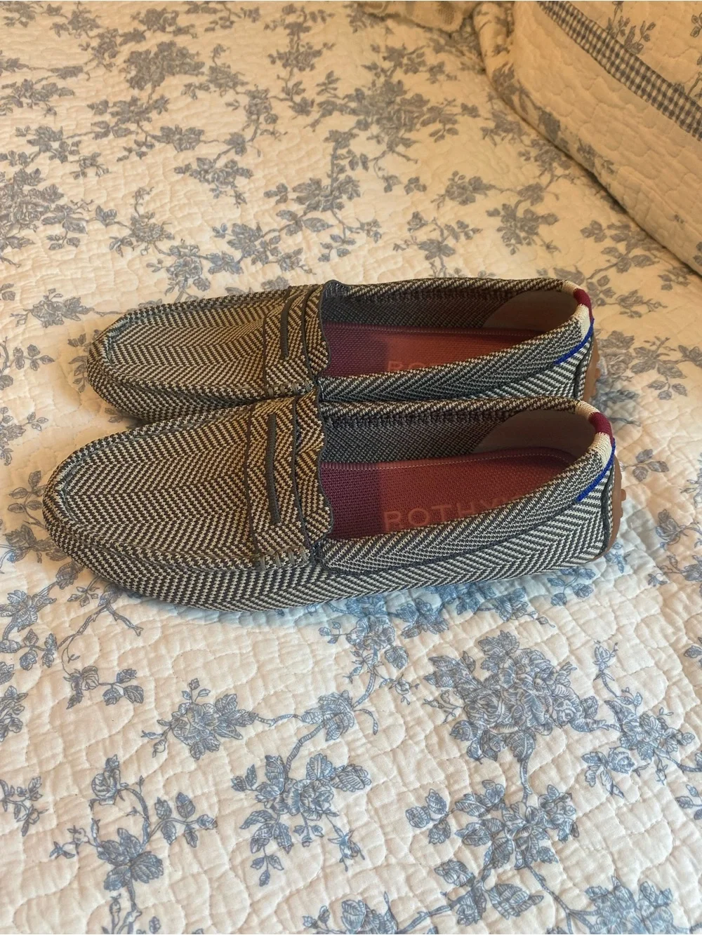 Rothy’s The Daily Driver Loafer Iron Herringbone Size 9